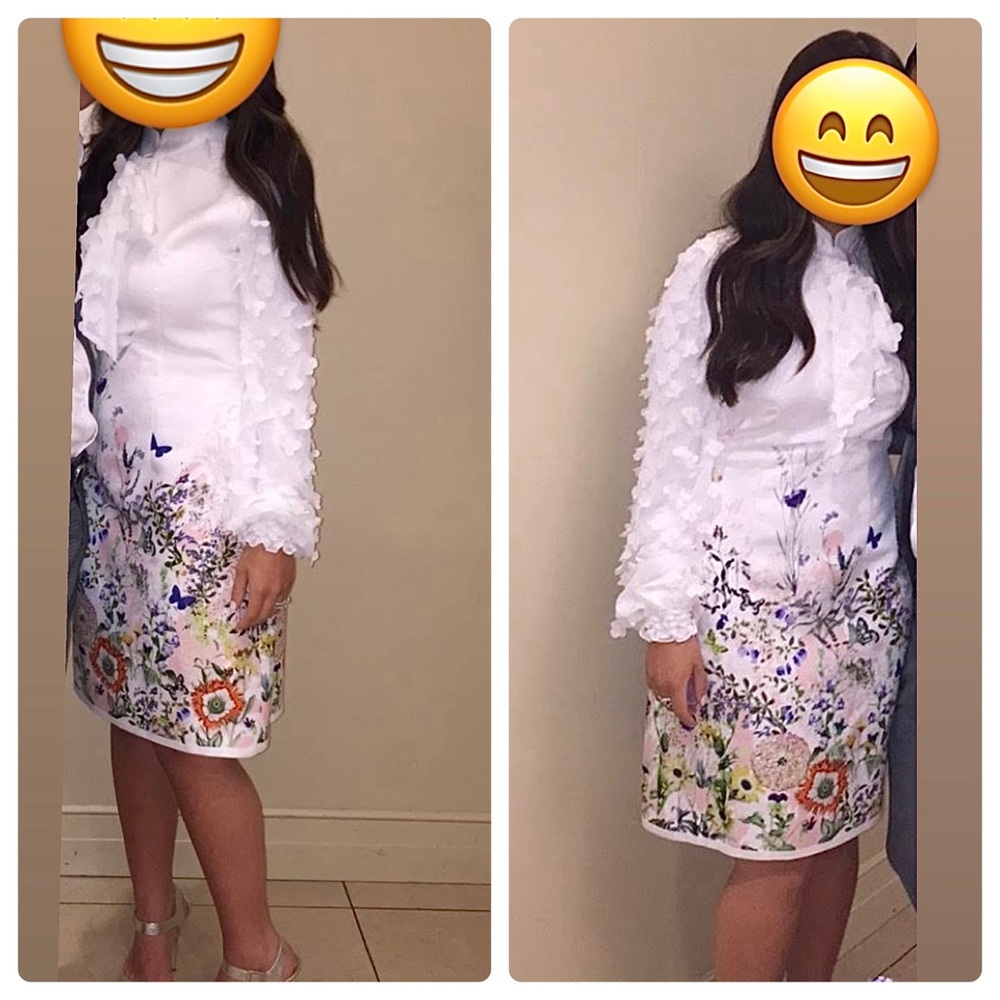 White floral dress